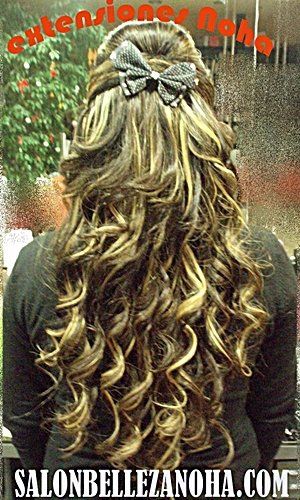 cabello con extension y mechas