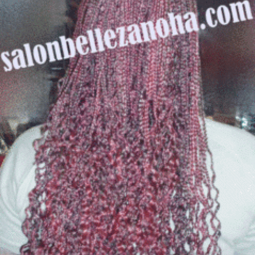TRENZAS  CON PUNTAS RIZADAS